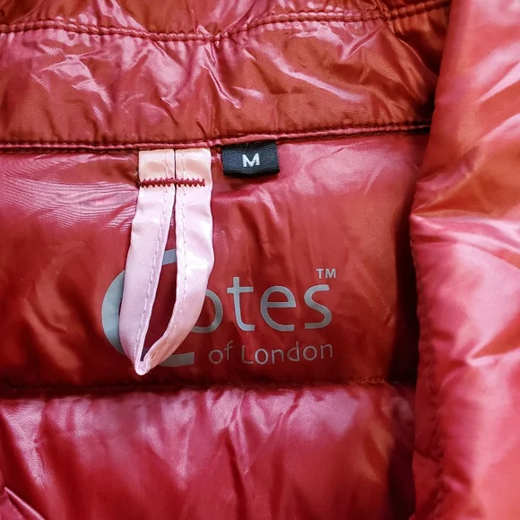 Cotes of London Harrow Royale Red Down Shirt PufferJacket Womens size M - Picture 14 of 15